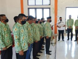 Bupati Aceh Jaya Lantik Pengurus Apdesi Kecamatan Krueng Sabee