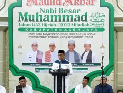 Aceh Jaya Gelar Maulid Akbar Di Masjid Agung Baitul Izzah,! Ini Kata Kepala Dinas Syariat Islam.