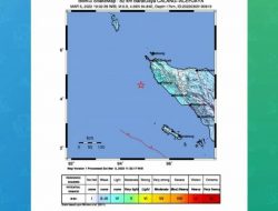 Info Terkini, Gempa 5.9 Magnitudo Guncang Baratdaya Aceh.