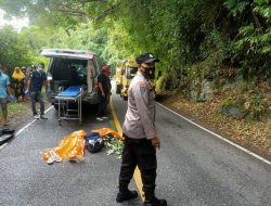 Lakalantas Dipuncak Geurute Pengendara Sepmor Meninggal; Pengemudi Mengamankan Diri Kepolisi