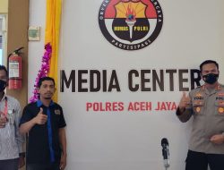 Kapolres Aceh Jaya Launching Media Center Kehumasan