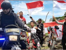 Semarak Kemerdekaan Polres Aceh Jaya Berkeliling Kota Calang Kibarkan Bendera Merah Putih