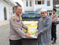 Polres Aceh Barat Bagikan Bantuan Beras Untuk Dayah Serambi Aceh