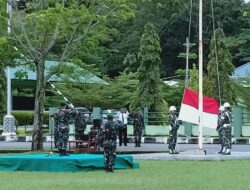 Kodim 0114/Aceh Jaya Melaksanakan Upacara Bendera