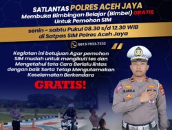 Satlantas Polres Aceh Jaya Berikan Bimbel Gratis Kepada Pemohon SIM