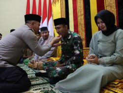 Kapolres Aceh Barat Peusijuk Komandan Kodim 0105 yang Baru