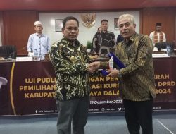 KPU Aceh Jaya Lakukan Uji Publik Rancangan Penataan Dapil dan Alokasi Kursi Anggota DPRK