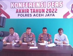 Kapolres Aceh Jaya Lakukan Konferensi Pers Akhir 2022,! Ini Ungkapannya