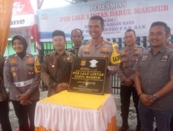 Kapolres Nagan Raya Resmikan Gardu Pos Lantas Alue Bilie