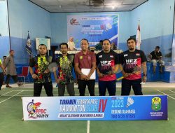 Dua Tim PWI Aceh Utara Turun Berlaga di Turnamen Bulu Tangkis Event Tahunan PPBC CUP IV