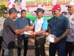 Pj Bupati Aceh Jaya Hadiri dan Buka Turnamen Bola Kaki HUT Pemuda Mukim Persiapan Panga Teungouh