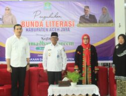 Mahdalena Dikukuhkan sebagai Bunda Literasi Aceh Jaya