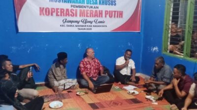 Gampong Ujong Lamie Siap Bentuk Koperasi Merah Putih Syari’ah