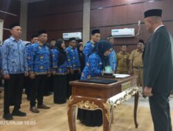 Bupati Safwandi Lantik 102 Pejabat Baru Pemkab Aceh Jaya