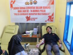 Polres Nagan Raya Gelar Donor Darah, Wujud Polisi Humanis di Hari Jadi Humas Polri