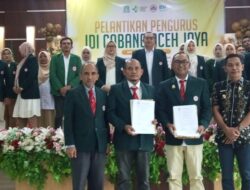 IDI Aceh Jaya Dilantik, dr. Isra Tegaskan Komitmen Profesionalitas Dokter
