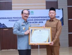 Aceh Jaya Terima Penghargaan Posbakum Gampong Terbaik se-Aceh
