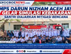 SMPS Darun Nizham Aceh Jaya Gelar Simulasi Kebakaran, Santri Diajarkan Mitigasi Bencana
