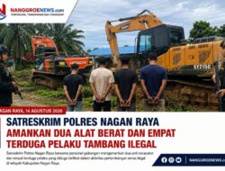 Polres Nagan Raya Amankan Dua Excavator dan Empat Terduga Pelaku Tambang Ilegal