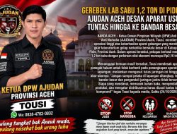 AJUDAN Aceh Desak Bandar Besar di Balik Laboratorium Sabu Pidie Dibongkar